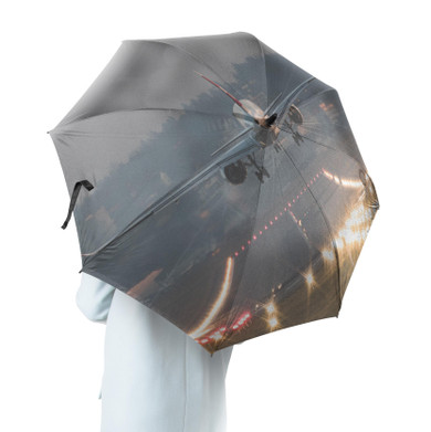 Magnificent Airplane Landing Designed Umbrella