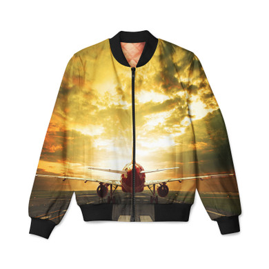 Ready for Departure Passanger Jet Designed 3D Pilot Bomber Jackets