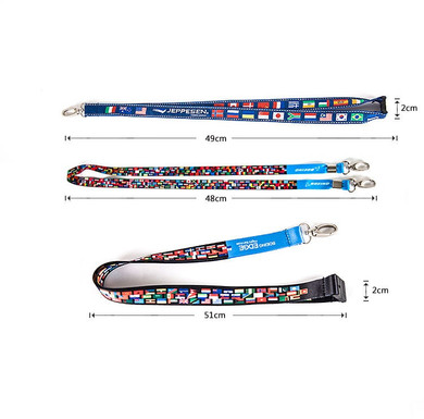 NEW! Genuine Boeing & Flags Printed Lanyard & ID Holders