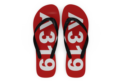 Airbus A319 Text Designed Slippers (Flip Flops)