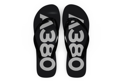 Airbus A380 Text Designed Slippers (Flip Flops)