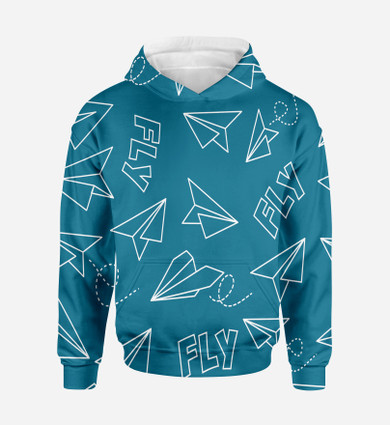 Paper Airplane & Fly Printed 3D Hoodies