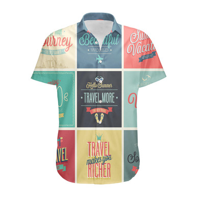 Super Travel Icons Designed 3D Shirts