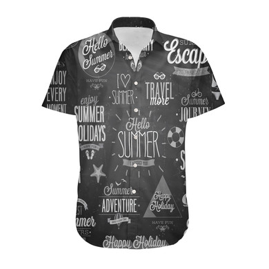 Black & White Super Travel Icons Designed 3D Shirts