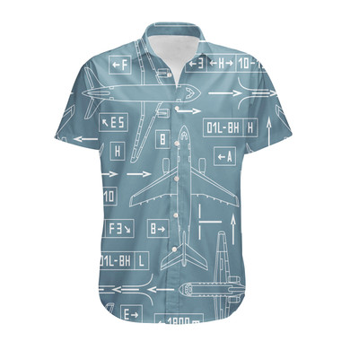 Jet Planes & Airport Signs Designed 3D Shirts
