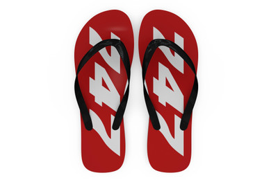 Boeing 747 Text Designed Slippers (Flip Flops)