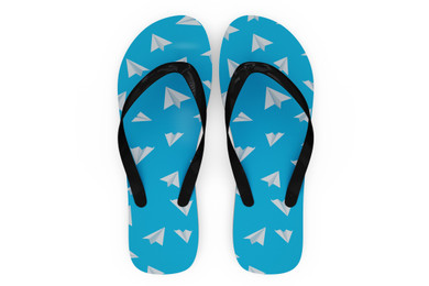 Paper Airplanes Designed Slippers (Flip Flops)