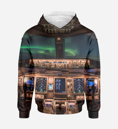 Boeing 777 Cockpit Printed 3D Hoodies