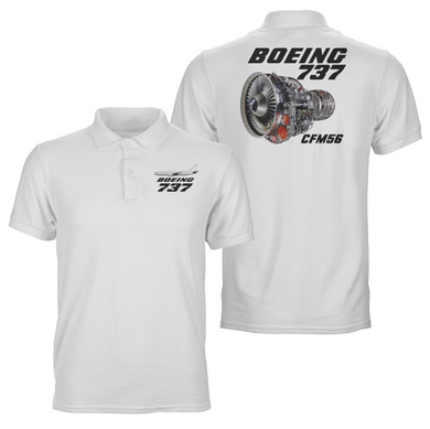 Boeing 737 Engine & CFM56 Designed Double Side Polo T-Shirts