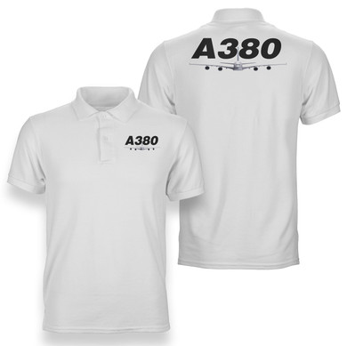 Super Airbus A380 Designed Double Side Polo T-Shirts