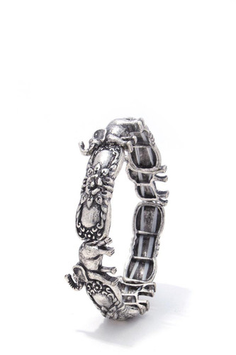 Rustic elephant stretch bracelet