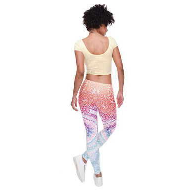 Aztec Round Ombre Printing Fashion Leggings