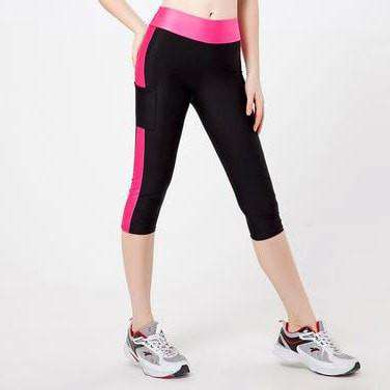 Elastic Waist Stripe Down with Pocket