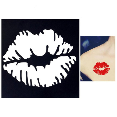 Lip Art Tattoo Stencil