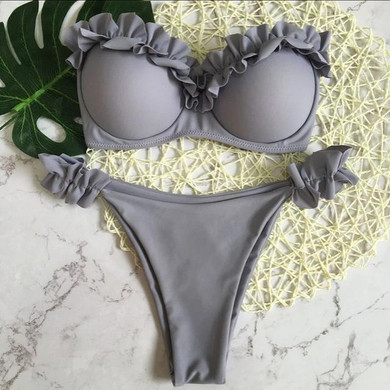 Flower Ruffles Bikini Set