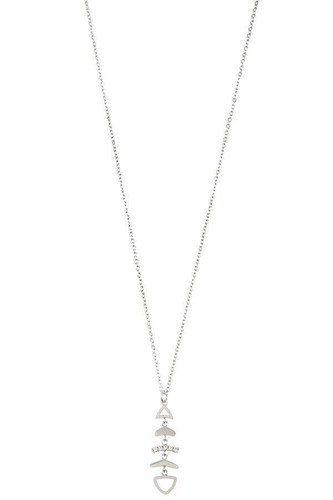 Fish bone pendant necklace