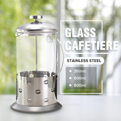 Manual Coffee Espresso Maker Pot Stainless Steel Glass Teapot Cafetiere French Coffee Tea Percolator Filter Press Plunger
