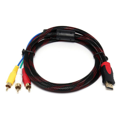 LANDFOX Hot sale 5ft HDMI Male to 3 RCA Video Audio AV Cable Cord Adapter for TV HDTV DVD 1080P In stock Dropshipping