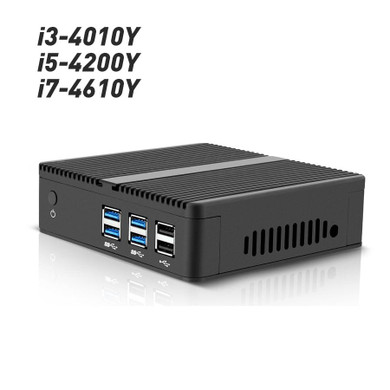 Fanless Mini PC Windows 10 Core i5 i7 4010Y 4210Y 4610Y Dual Cores WIFI HDMI VGA HTPC Laptops Micro Desktops Nettop NUC USB3.0