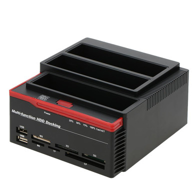 2.5"/3.5" USB 3.0 to 2 SATA Ports 1 IDE Port External HDD Hard Drive Disk Docking Station Card Reader USB3.0 Hub with OTB/OTC