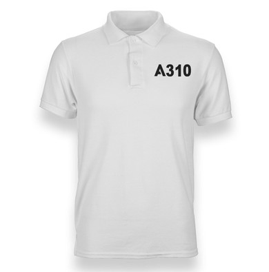A310 Flat Text Designed Polo T-Shirts