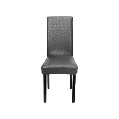 1PC PU Leather Lace Pattern Chair Cover Spandex Elastic Slipcovers Chair Covers For Dining Room Kitchen Wedding Banquet Hotel