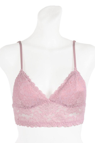 Floral lace triangle bralette
