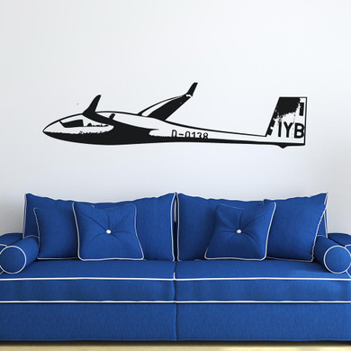 Cruising Glider Designed Wall Sticker