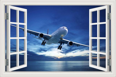 Beautiful Jet in on Final Printed Wall Stickers