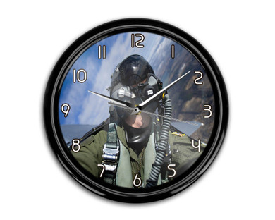 Amazing Military Pilot Selfie Printed Wall Clocks