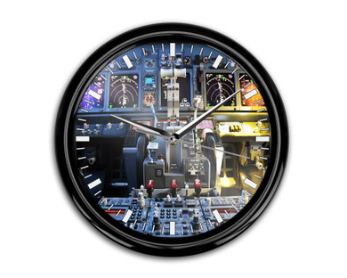 Boeing 737 Cockpit Printed Wall Clocks