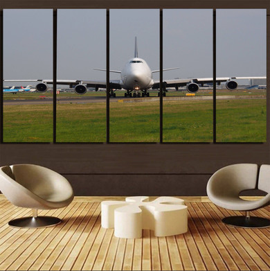 Face to Face with Boeing 747 Printed Canvas Prints (5 Pieces)