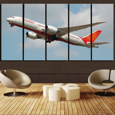 Air India's Boeing 787 Printed Canvas Prints (5 Pieces)