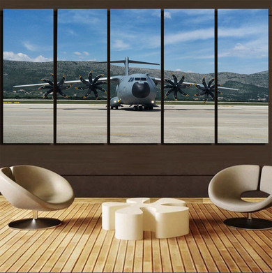 Face to Face with Airbus A400M Printed Canvas Prints (5 Pieces)