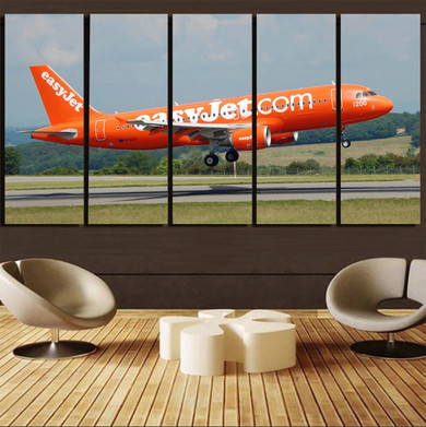 EasyJet's 200th Aircraft Printed Canvas Prints (5 Pieces)