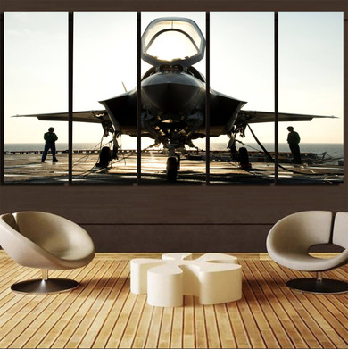 Fighting Falcon F35 Printed Canvas Prints (5 Pieces)