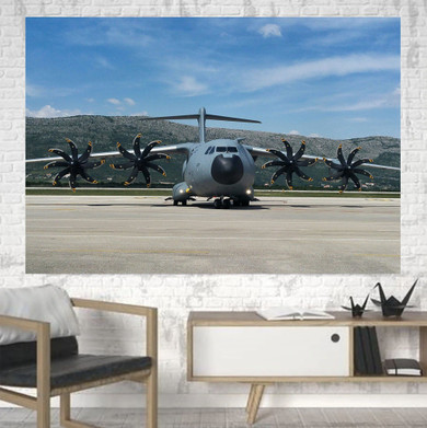Face to Face with Airbus A400M Printed Canvas Posters (1 Piece)