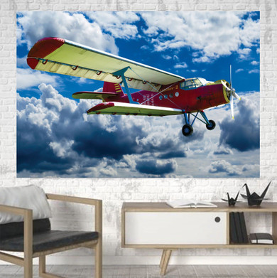 Beautiful Clouds & Antonov-2 Printed Canvas Posters (1 Piece)