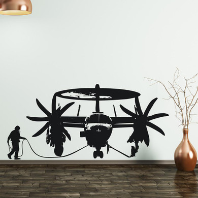 Military Turboprop Designed Wall Sticker Military Turboprop Designed Wall Sticker