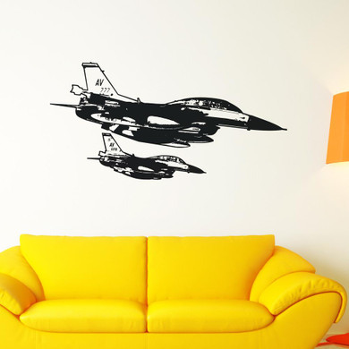 Two Cruising Fighting Falcon Designed Wall Sticker