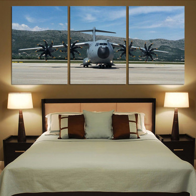 Face to Face with Airbus A400M Printed Canvas Posters (3 Pieces)