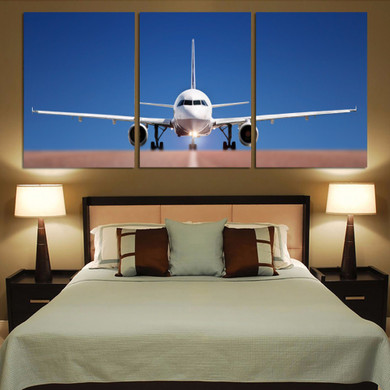 Face to Face with Airbus A320 Printed Canvas Posters (3 Pieces)