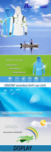 Men's Quick Dry Bamboo Fiber Long Sleeve Breathable Fishing Shirts UV Sunscreen Clothing With Hood