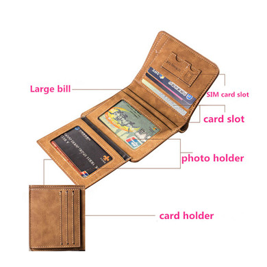IPRee® Men's Vintage RFID Blocking Trifold Wallet PU Leather ID Credit Card Holder