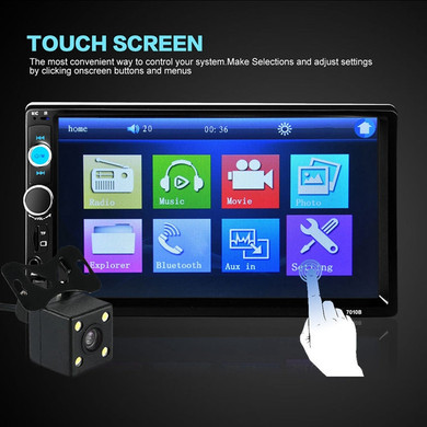 iMars 7010B 7 Inch Car Stereo Radio MP5 Player FM USB AUX HD bluetooth Touch Screen Rear View Camera