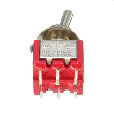 10pcs Red Toggle Switch DPDT On-Off-On 6 PINs 3 Position 5A 120Vac /2A 250Vac