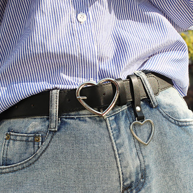 Punk Love Faux Leather Belt