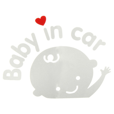 Baby In Car Waving Baby on Board Safety Sign Cute Car Decal Vinyl Sticker