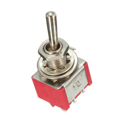 Red Toggle Switch DPDT On-Off-On 6 PINs 3 Position 5A 120Vac /2A 250Vac