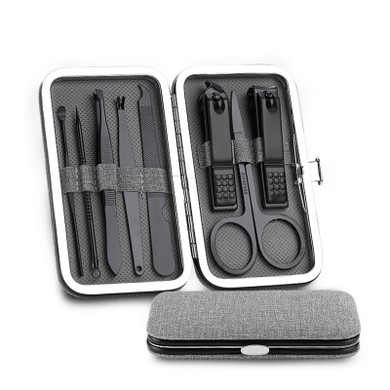 Y.F.M® Stainless Steel Black Nail Clipper Manicure Set Kit